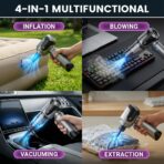 Handheld Vacuum Cleaner, 22000Pa Powerful Car Vacuum Cleaner Cordless, Lightweight Mini Car Hoover, Rechargeable Portable Air Duster for Car, Home, Kitchen - Image 6