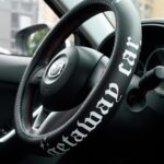 Getaway Car Leather Steering Wheel Cover - 15-inch Universal Microfiber- Soft & Breathable & Silicone Anti Slip Auto Steering Wheel Wrap for Women