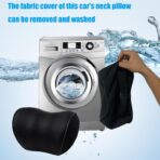 Car Seat Headrest Neck Rest Pillow, Car Headrest Pillow for Driving 100% Memory Foam and Car Neck Pillow for Pressure Relief.(1 pcs Black - Image 5