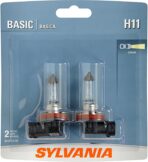 SYLVANIA - H11 Basic - Halogen Bulb for Headlight, Fog, Daytime Running Lights, and Cornering Applications (Contains 2 Bulbs)