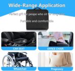 YOUFI Extra Thick Large Seat Cushion -19 X 17.5 X 4 Inch Gel Memory Foam Cushion with Carry Handle Non Slip Bottom - Pain Relief Coccyx Cushion for Wheelchair Office Chair (Black (1PACK)) - Image 8