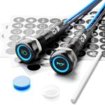 2Pcs 8MM 12V-24V LED Indicator Light with 180 Changeable Symbols, IP67 Waterproof, Pre-Wired Customizable Pilot Dash Directional Warning Lights for Car Truck Boat Marine RV Off-Road(Blue)