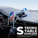 BESTRIX Phone Holder for Car, Magnetic Car Phone Mount | Dashboard Car Phone Holder Compatible with iPhone 15, 14,13,12,11Pro,Xr,XS Pro MAX Galaxy S24 23 22 21 20 Ultra Note S8 S9 S10 & All Smartphone - Image 3