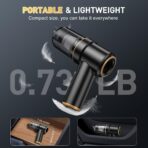 KMM Handheld Car Vacuum Cleaner, 9000PA Vacuum Cleaner & Air Duster, 120W High Power Vacuum Portable Cordless, Hand Held Vacuum Rechargeable with Multi-Nozzles & LED Light for Home, Car, Office - Image 7