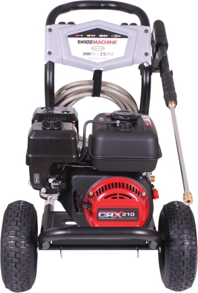Simpson 3400 PSI Gas Pressure Washer, 2.5 GPM Residential Power Washer, Cold Water, 25' Hose, Clean Machine, 49-State Compliant (CM61083) - Image 11