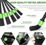 18Pcs Car Detailing Kit, Interior Car Cleaning Kit, Leather & Textile Car Interior Brush, Car Detailing Brush Set with Windshield Cleaning Tool Complete Car Interior Care Kit - Image 3