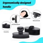 Yoseng Tire Shine Brush - Curved Brush Head & Large 3.8'' Tire Dressing Applicator with Storage Stand for Automotive Detailing, Car Enthusiasts, DIY Users (Vegan, Washable, Black) - Image 4