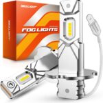 SEALIGHT H3 LED Fog Light Bulb, 30,000LM 800% Upgrade 6500K H3LL H3 LED Bulb, Long-Lasting Fog Lights, 1:1 Size Compact Design, Clearance Light Marker Light