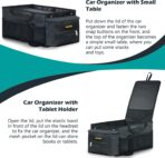 Car Seat Organizer-Car Organizer Front Seat Back Seat,Car Organizers and Storage,Passenger Seat Organizer with Lid Tissue Box Cup Holder (Grey) (Black) - Image 3