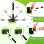7 Pcs Windshield Car Squeegee and Collapsible Washing Bucket Combo Set 2 in 1 Squeegee Window Cleaner with Long Handle Car Interior Glass Cleaning Tool Reusable Pads Towel Spray Bottle - Image 4