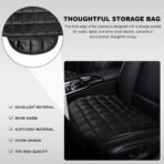Car Seat Cushion, Soft Plush Auto Seat Cover with Non-Slip Silicone Bottom & Storage Pocket, Universal Breathable Vehicle Seat Cushion Pad for Car Truck SUV, Black - Image 4
