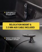 Scosche BTAXS2 Hands-Free Audio Kit, Bluetooth Receiver for Car Stereo with Noise Cancelling and Relocation Mount, 3.5mm Bluetooth Adapter for Car Radio AUX input Compatible with Siri/Google Assistant - Image 5