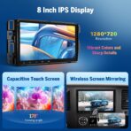 EononGMX7A 4G+64G Android 14 Car Stereo Compatible with,GMC/Chevy/Buick Wireless CarPlay & Android Auto, 8 Inch Touchscreen Car Radio, SWC, Bluetooth, Navigation, Rear Camera (GMX7 Upgraded) - Image 5