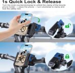 Vitog Motorcycle Bike Phone Holder with Waterproof Pouch, 360° Rotatable Clip, No Camera Blocking, Rainproof Protection, Bike Phone Mount with Stable Grip, Universal Fit for Motorcycle/Scooter/ATV - Image 5