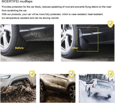 Car Mudguard Fender Mud Flaps Splash Guards Compatible with 2016 2017 2018 Toyota RAV4 / RAV4 Hybrid - Image 5
