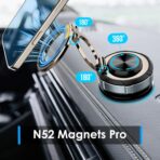 Magnetic Car Phone Holder for Mag-Safe [108+LBS Suction & 3200gf Magnetic] 360° Adjustable Ultra Suction Cup Phone Holders for Your Car/Gym/Mirror, Car Mount for iPhone & Android - Image 4