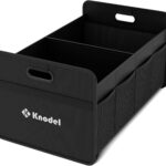 K KNODEL Car Trunk Organizer, Foldable Organizer for Car, Automotive Consoles & Organizers, Storage with Reinforced Handles (Small, Black)