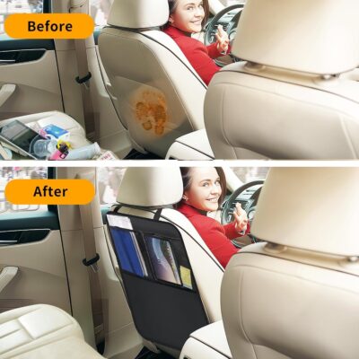 Kick Mats with Organizer - 2 Pack Backseat Protector Seat Covers for Your Car, SUV, Minivan or Truck Seats - Vehicle Back Seat Kids Safety Accessories - Universal Fit Automotive Interior Protectors - Image 6