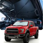 DooGooCoo Windshield Sun Shade Umbrella for Ford F150 Accessories 2015-2025 2026, UV Block F150 Sun Shade for F-150 Truck Sunshade for Car Windshield, Heat Shield Sunshade for Ford Front Windshield.