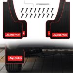 4 pcs Car Mud Flaps Universal Rubber Mudguard - Soft Material Automotive Fender - Splash Guards Rubber mud Guard Universal Pickup SUV - No Collision Universal 43cm23cm0.5cm