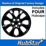 Hubcap Replacement for Toyota Corolla 2020-2025, 16-inch Replica Wheel Cover (Set of 4) Gloss Black - Image 2