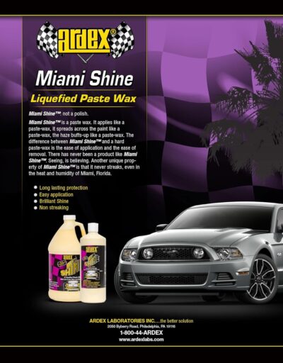 Ardex Miami Shine One Step Car Wax 32 oz - Professional Car Detailing - Easy On/Off Application - Heat & Salt Resistant - Image 2