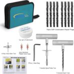 BETOOLL Tire Repair Kit, 24 Pcs Professional Heavy Duty Universal Emergency Flat Tire Repair Kit to Fix Punctures, for car Motorcycle, Truck, Golf Cart, ATV, Tractor, ARB, RV, SUV, Trailer etc. - Image 2