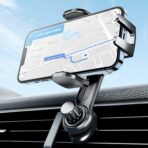 eSamcore Car Vent Phone Mount, Car Phone Holder Mount with Swing Arm Air Vent Clip Car Mount Cell Phone Holder Car for iPhone 17/16/ 15/14/ 13 Pro Max & All 4.7" - 6.9" Android Smartphone