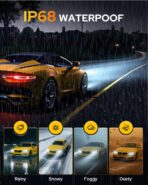 FAHREN H13/9008 Light Bulbs, 6500K Cool White, 50000LM High Brightness, 32 CSP Chips, 1:1 Halogen Size, IP68 Waterproof Fog Light, Long Lifespan, Plug and Play,Pack of 2 - Image 5