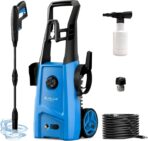 Electric Pressure Washer Power Washer Electric Powered Power Wash Power Washers with Adjustable Nozzle, Pressure Cleaning Machine with Foam Cannon for Cars, Fences, Driveways, Patios, Home Cleaning