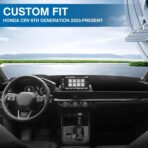 KUST Black Dash Cover for Honda CRV CR-V 2023 2024 2025 2026 (Without HUD) Non-Slip Dashboard Cover Polyester Interior for CRV Accessories Sunshade No Glare - Image 3