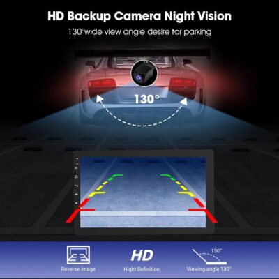 10.1 Inch Rotatable Carplay Screen for Car and Android Auto,Single Din Car Stereo with 720P Backup Camera,Touch Screen GPS Navigation,Bluetooth,Voice Control - Image 7