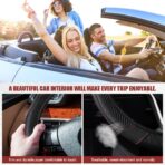 Car Steering Wheel Cover, Steering Wheel Protector, Universal 14.5-15 Inch Microfiber Leather Breathable Auto Steering Wheel Covers, Carbon Fiber Steering Wheel Cover for Women Men (Black) - Image 4