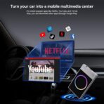 Wireless CarPlay Adapter with YouTube Netflix TikTok, Carplay Ai Box Wireless Carplay & Android Auto, WiFi Bluetooth and HDMI Output, Only for Cars with Wired CarPlay &Wired Android Auto - Image 3