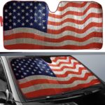 Big Ant Car Sun Shade, Windshield Sun Shade American Flag Sunshades Keep Vehicle Cool Best UV Ray Visor Protector Prevent Your Car from Sun Heat & Glare(Size: 63"X 28.5")