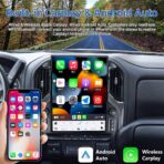 15.6 Inch Touch Screen Android Car Radio for GMC Sierra Chevrolet Silverado 2019 2020 2021 2022 2023 Head Unit Wirless Carplay GPS Navigation Screen Upgrade Multimedia Player Android Auto - Image 7