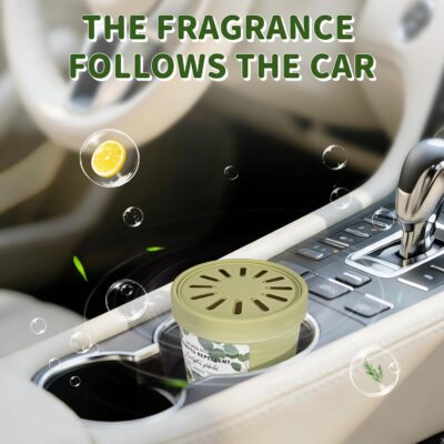 Diffusers for Home Lemonglass Scent 2 Pack, Bathroom Diffuser Round Shape for Office, Air Freshener Diffuser Gel Leak-Proof Car & Room, Bathroom Scent Diffuser Gift for Friends and Family - Image 4