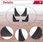 HECASA Heavy Duty Mud Flaps Guards Compatible with 2015-2023 Dodge Challenger Replacement for 82214141 82214142 Black Mud Guards Splash Molded Front & Rear 4Pcs - Image 4