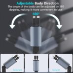 Paiholy 4 in 1 Retractable Car Charger,Fast USB C Car Charger 120W with Dual Retractable Cable Dual USB Ports,Voltage Display Compatible with iPhone 15 Pro Max/14/13/12,Galaxy S23/ S22/S10 - Image 5