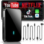 Magic CarPlay Box, Wireless CarPlay Adapter Supports for Netflix/YouTube/TF Card, AI Box Carplay, Plug & Play, Drivechat with AI Skills, Dual WiFi, Bluetooth, Fits for OEM Wired CarPlay Cars