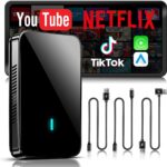 Magic CarPlay Box, Wireless CarPlay Adapter Supports for Netflix/YouTube/TF Card, AI Box Carplay, Plug & Play, Drivechat with AI Skills, Dual WiFi, Bluetooth, Fits for OEM Wired CarPlay Cars