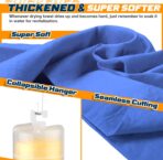 Premium Shammy Towel for Car, Super Absorbent 2 Pack 26""x17"" Car Drying Towel, Reusable Soft Car Wash Cloth, Chamois Cloth for Car, Dust Remove, No Scratch/Spot/Streak, Blue & Purple - Image 3