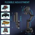Topsolar Phone Mount for Truck Phone Holder for Truck - Heavy Duty Super Suction Cup, Mobile Device Holder Dashboard Window 16.9 inch Long Arm & Stable, iPhone & Samsung Compatible, Semi Trucker - Image 2