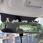 12 Pcs Cat Car Decor Dashboard Accessories, Mini Cat Figurines Cute Car Rear View Mirror Gifts, Funny Computer Monitor Desk Decorations for Women Girl - Image 7