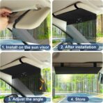NAZZO Sun Visor Extender for Cars, Adjustable PC Sunshade Lens, Car Sun Visor Extension Blocker, Glare, UV, Stray Light, Snow Blindness Protector, Safe Driving, Universal for Car SUV, Black - Image 4