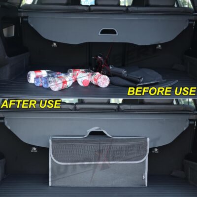 Car Trunk Organizer,Soft Felt Car Bag Organizer 20x6.11x10 inch Folding,for Honda CRV Civic Accord Ford Focus Fusion Toyota RAV4 Jeep SUV/Truck/Sedan/Van - Image 2