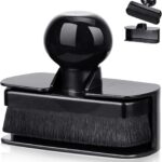 BABYSHEEP Car Tire Shine Applicator,Large Vegan Tire Shine Brush - Automotive Tire Dressing Applicator Brush with Storage Stand for Tire Detailing & Car Wash Kit, Black, 3.6 Inch Length (Black)