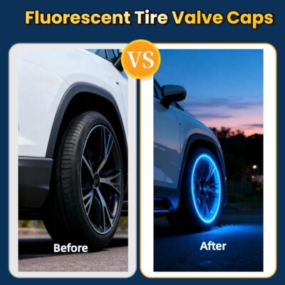 20 Pcs Glow in The Dark Tire Valve Caps Fluorescent Tire Valve Stem Caps, Cool Car Present for Universal Decoration Accessories for Car SUV Bicycle Motorcycles Trucks (Blue) - Image 3