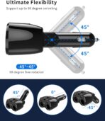 [2026 Upgraded] Cigarette Lighter Splitter, SUPERONE 180W 2-Socket Cigarette Lighter Adapter with Dual QC3.0 and 20W PD USB C Car Charger Splitter for GPS/Dash Cam/Laptop/iPad/iPhone 17/16/15/14/13/12 - Image 5