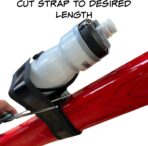 Bikase Side Loader Water Bottle Cage with Anywhere Strap - Works Great with Large Diameter EBIKE Frames - Works with Compact Frames - Image 5